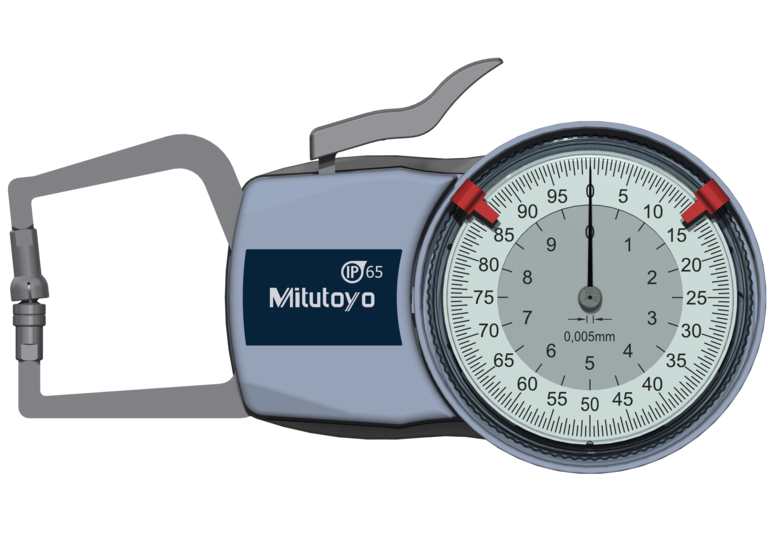 Mitutoyo Tapintókaros mérőóra Ø6 mm tárcsa tapintóval, külső méréshez, IP65, 0-10 mm, 0.005 mm (209-403) termék fő termékképe