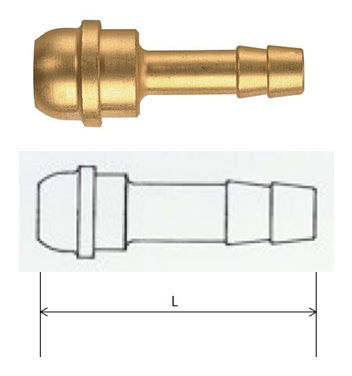 Rectus (STP 10/06) G 1/8 csatlakozású tömlővég, rövid termék fő termékképe