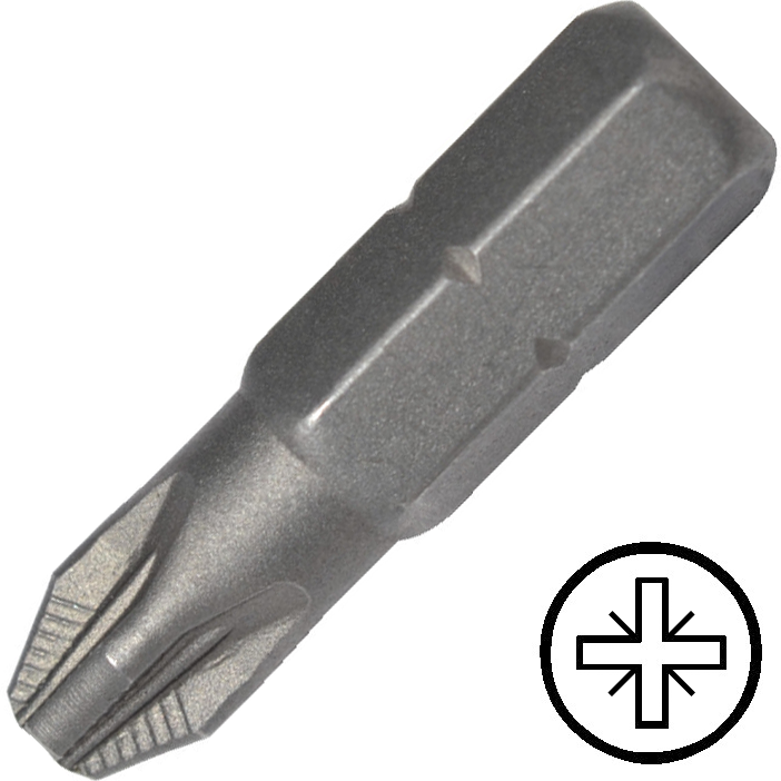 KENNEDY No.2 Pozidriv ACR II bordázott keresztpontos csavarbehajtó bit 1/4" hatszög illesztéssel, 25 mm termék fő termékképe