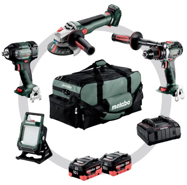 METABO COMBO SET 4.3.2 18 V akkumulátoros gépcsomag (2 x 10.0 Ah LiHD akkuval, nagy szerszámtáskával) termék fő termékképe