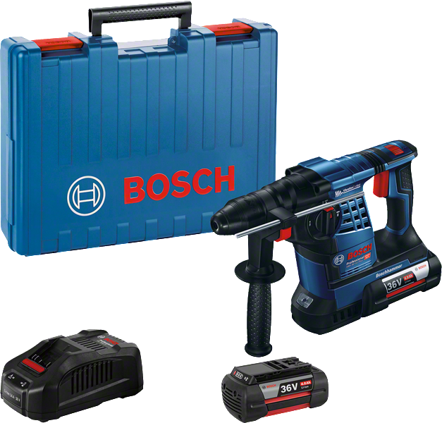 Bosch GBH 36 V-LI Plus akkus SDS-plus fúró-vésőkalapács (2 x 4.0 Ah Li-ion akkuval, műhelykofferben) termék fő termékképe
