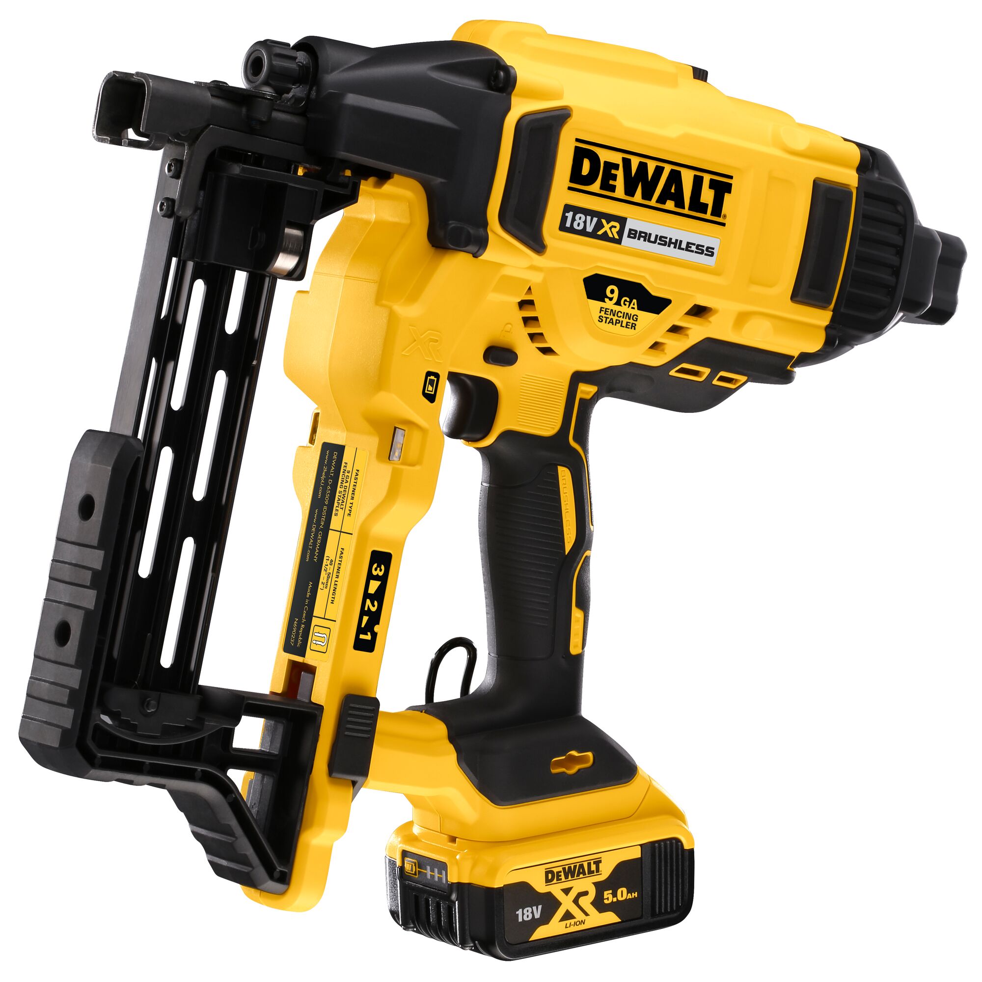 Dewalt DCFS950P2 akkus kerítés kapcsozó (2 x 5.0 Ah Li-ion akkuval, szerszámtáskában) termék fő termékképe